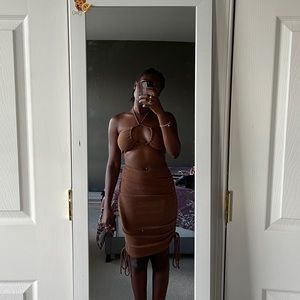 Miss Lola 2 piece skirt set